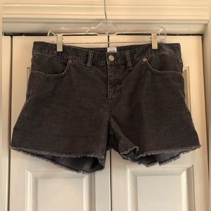 Gap steel gray corduroy frayed hem shorts, 12